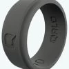 Men's Charcoal Grey Step Edge Q2X Silicone Ring -Clothing Store Online 21424 AS SHOWN l