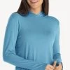 Women's Bamboo Shade Hoody II -Clothing Store Online 33313 BLUESTONE l