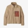 Patagonia W's Microdini 1/2 Zip P/O -Clothing Store Online 33398 HUSK TAN l